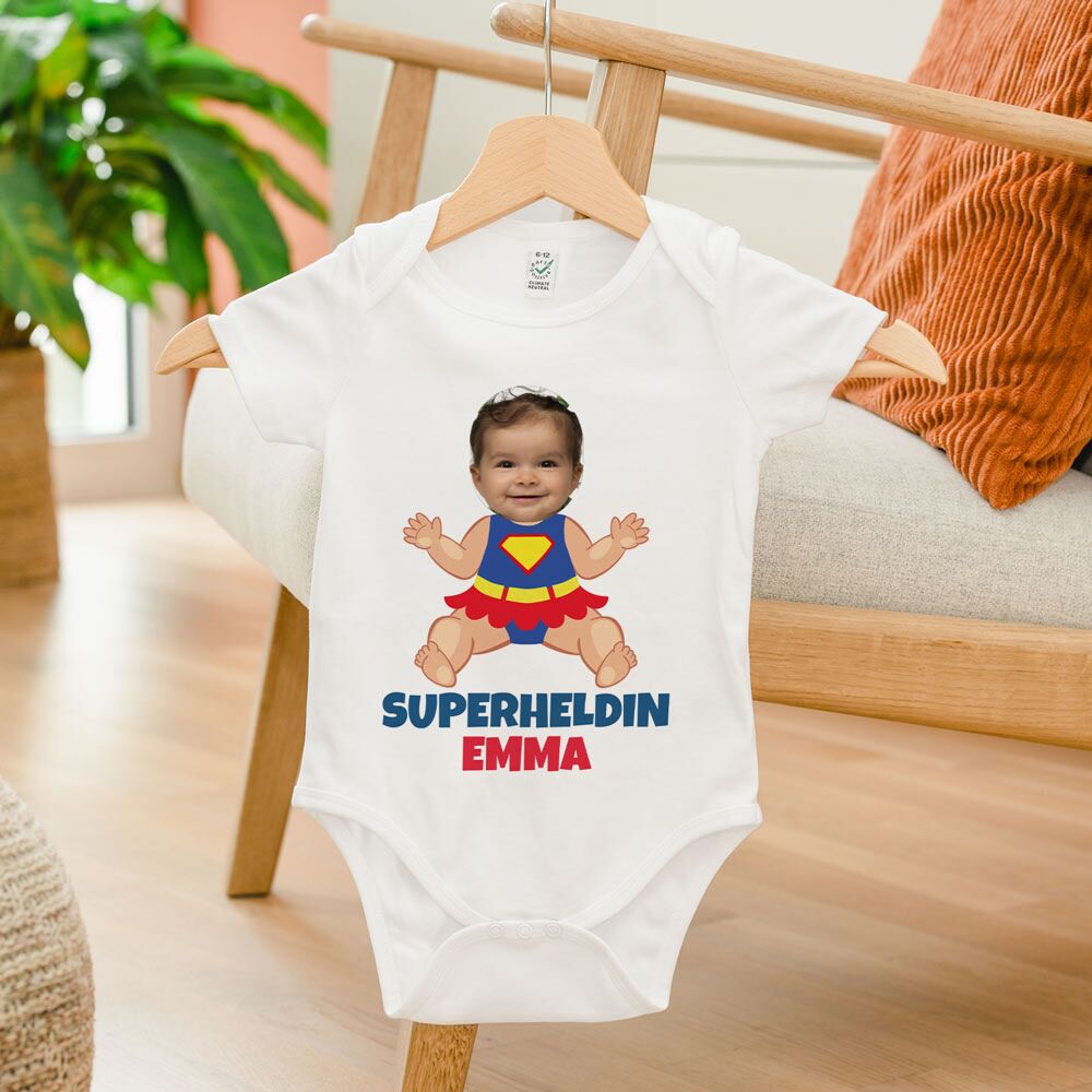 Gepersonaliseerde Baby Romper Superheld(in)