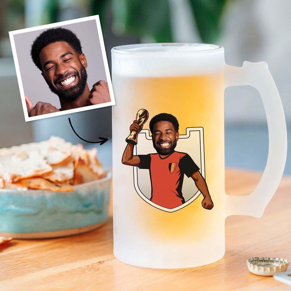 Personalisierbarer WM-Bierkrug mit Foto