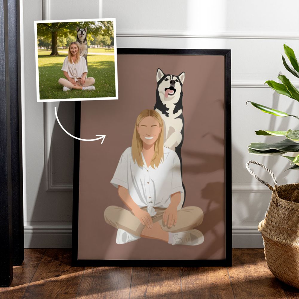 Personaliseerbare poster met illustratie