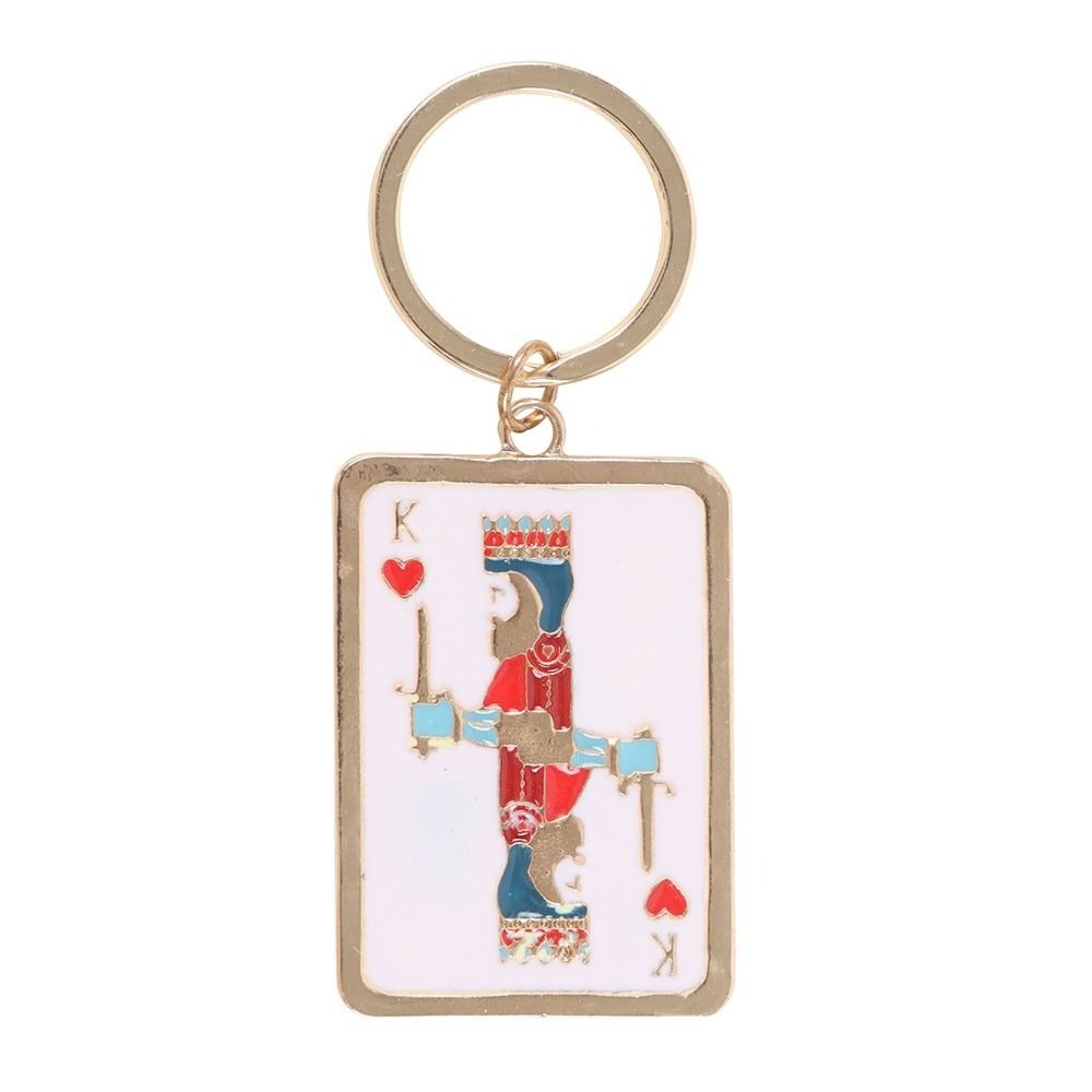 Speelkaarten-sleutelhanger “King of My Heart”