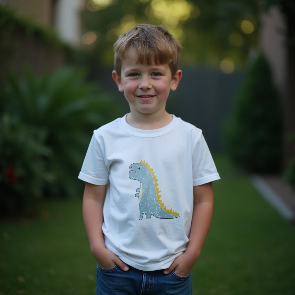 Gepersonaliseerd t-shirt voor kinderen met jouw tekening