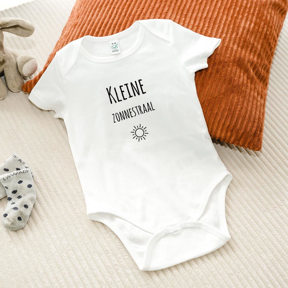 Gepersonaliseerde baby romper met naam en symbool