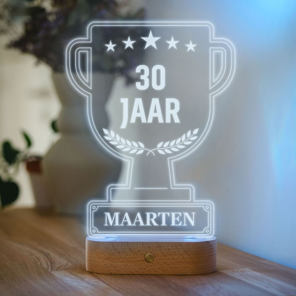 Gepersonaliseerde LED-lamp beker met tekst