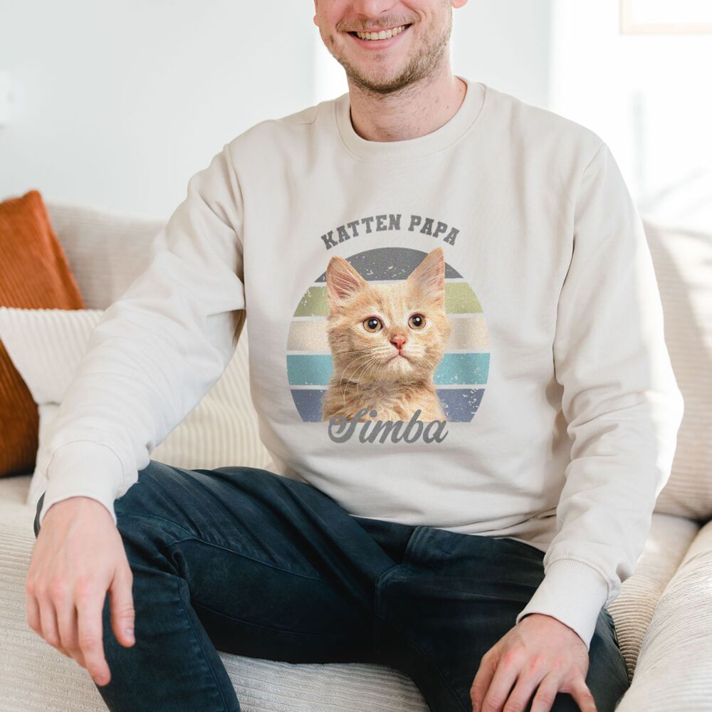 Gepersonaliseerde retro trui met huisdier