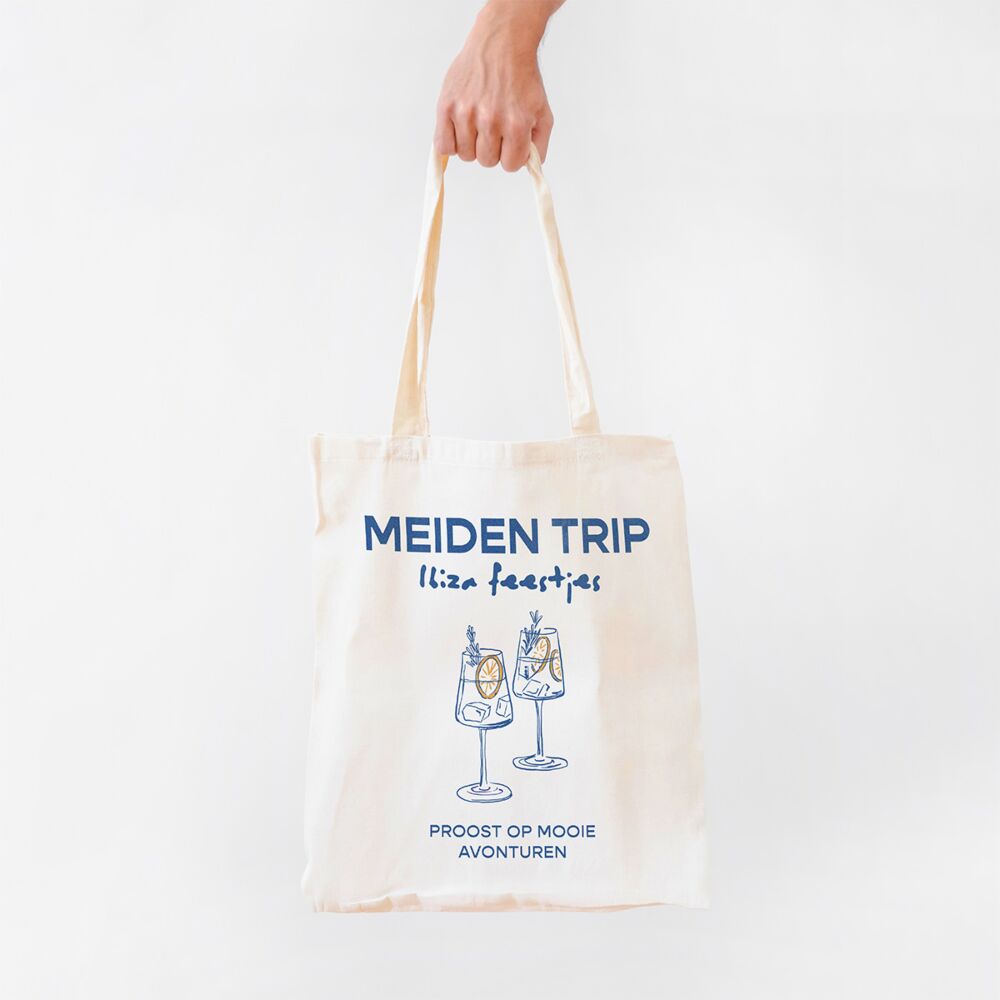 Gepersonaliseerde tote bag met illustratie