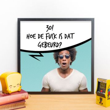 Personaliseerbare poster met foto en tekstballon