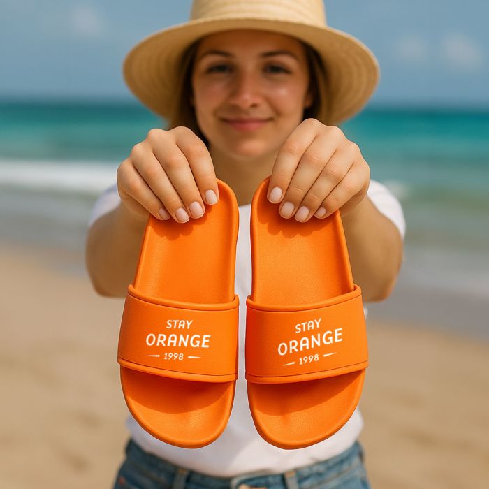 Gepersonaliseerde aperol badslippers met jaartal