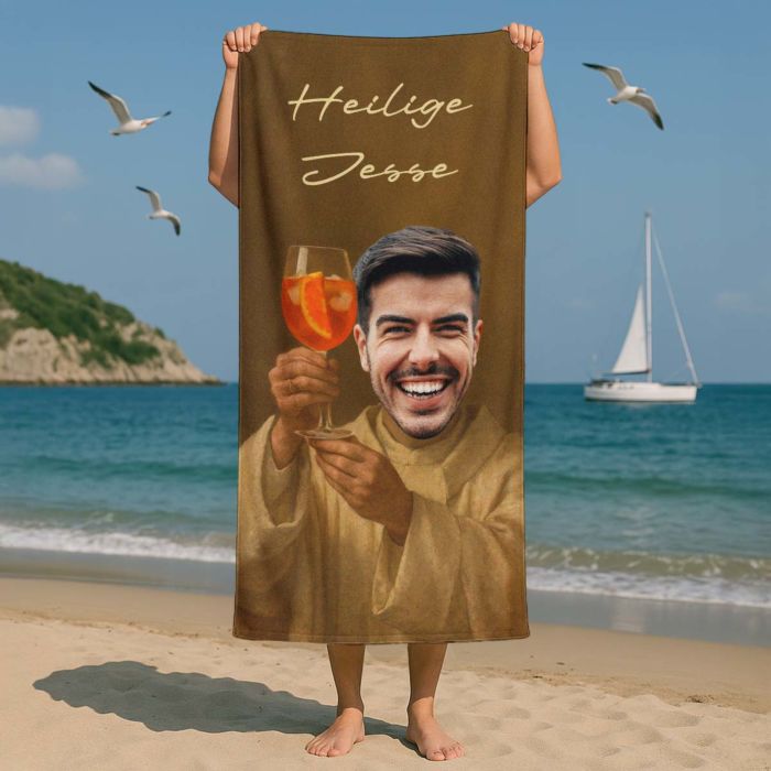 Gepersonaliseerde aperol handdoek met gezicht