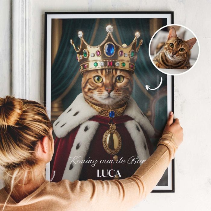 Gepersonaliseerde poster huisdier met kostuum
