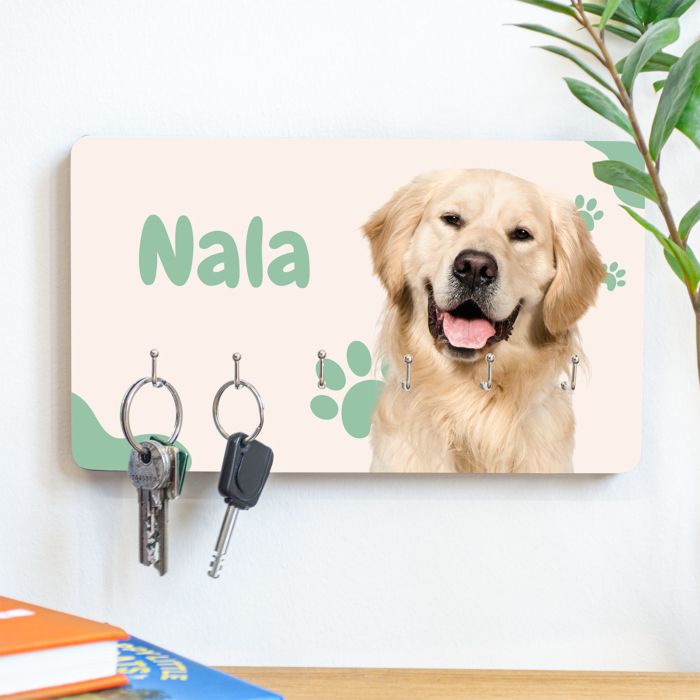 Gepersonaliseerd sleutelbord met huisdier