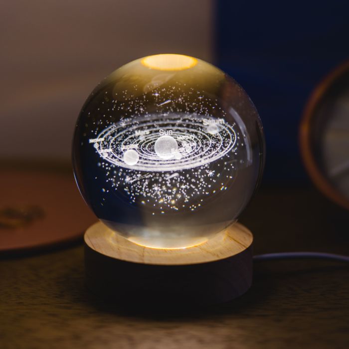 Planeten 3D-kristallen bol