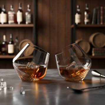 Rollende whiskyglazen - set van 2